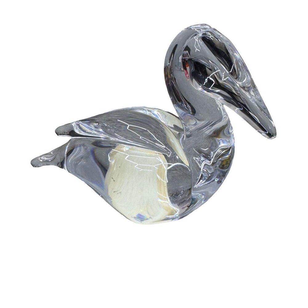 Crystal Murano Pelican Signed Numbered Art Sculpture Marcolin Italian Sweden 5"